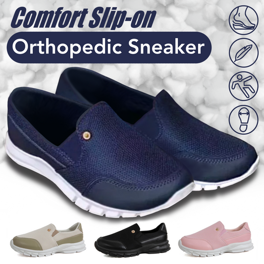 Lightweight Slip-On Walking Shoes, Non-Slip Arch Support Sneakers