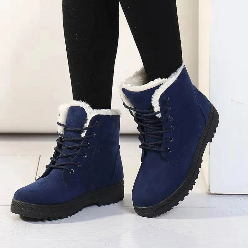🔥Last Day 50% OFF -Anti-Slip Waterproof Lace Up Snow Boots For Women