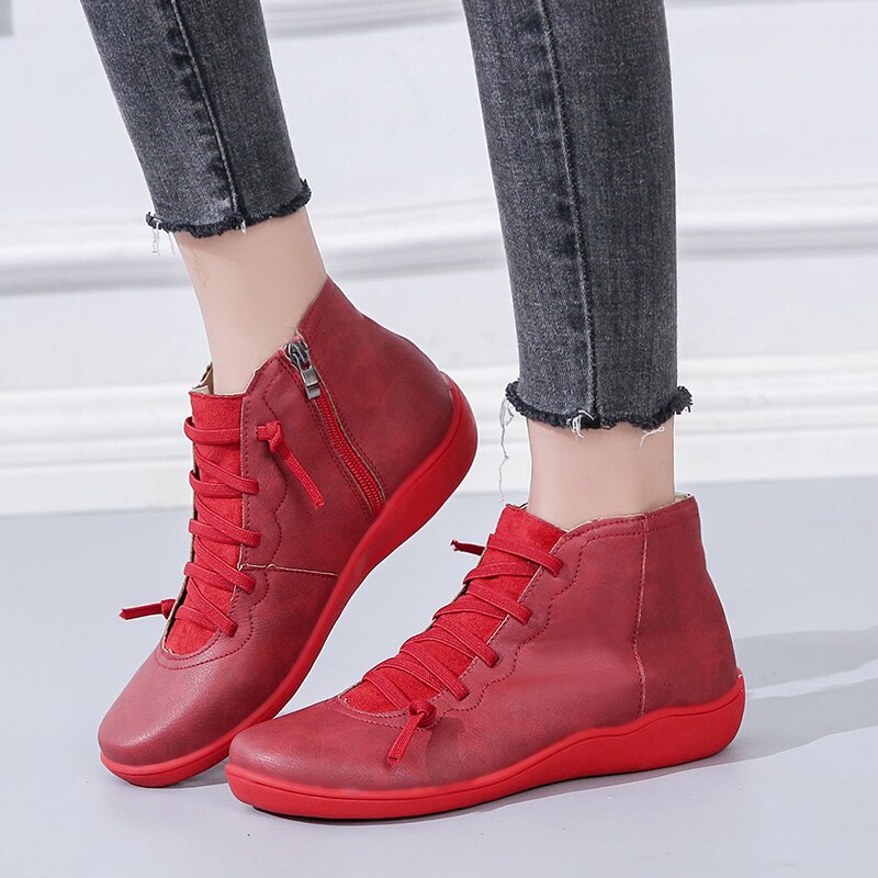 🔥49% Off Today🔥 Women's Vintage Leather Arch Support Ankle Boots