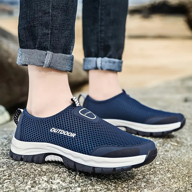 On This Week Sale Off 50%🔥Men's Walking Shoes, Hiking Shoes Breathable Lightweight Slip On, Spring And Summer